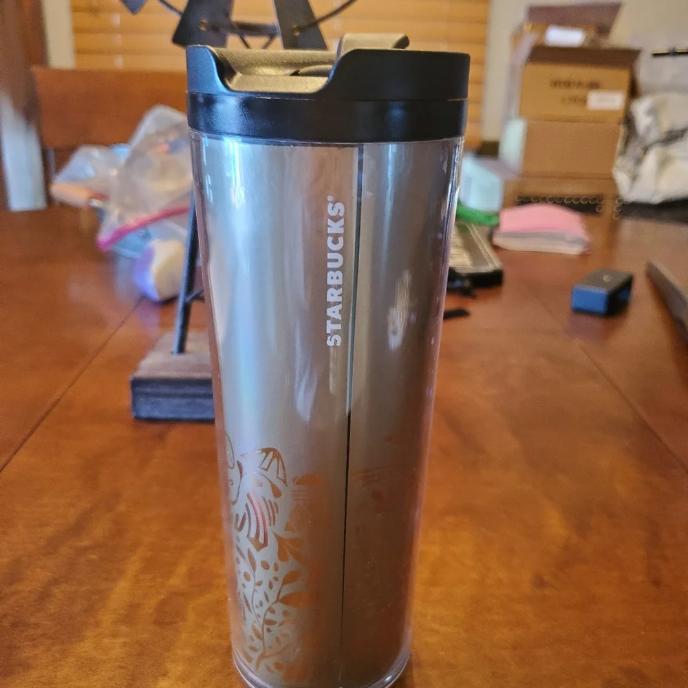 Starbucks Travel Gold/Gold Foil 16oz Tumbler